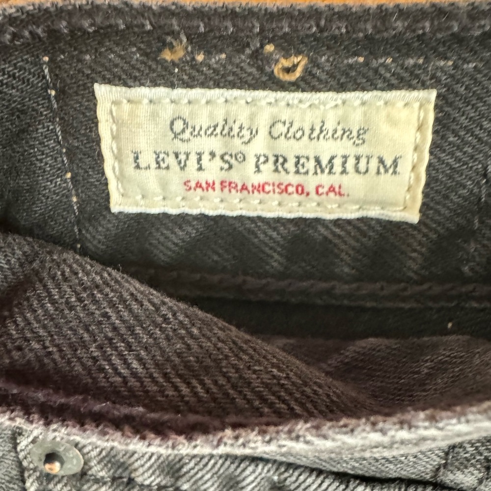 NWT Levi's Premium Loose Straight Leg Black Jeans Women’s Size 31 - Picture 6 of 7
